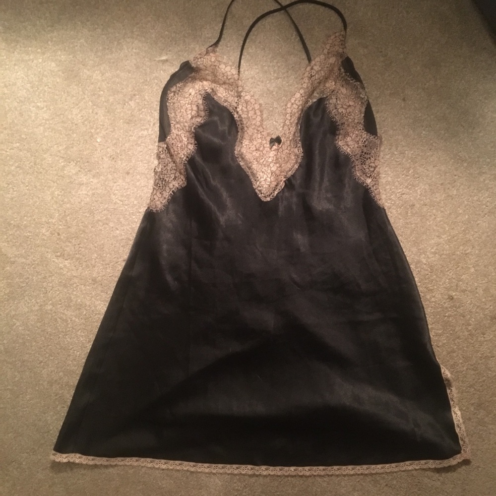 Black Satin Slip